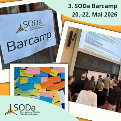 Werbegrafik zum SODa Barcamp 2026 in Nürnberg